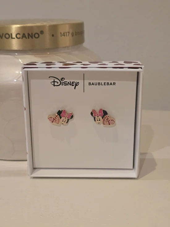 NWT Disney x Baublebar Minnie Mouse Valentine's Day Earrings - Picture 3 of 6